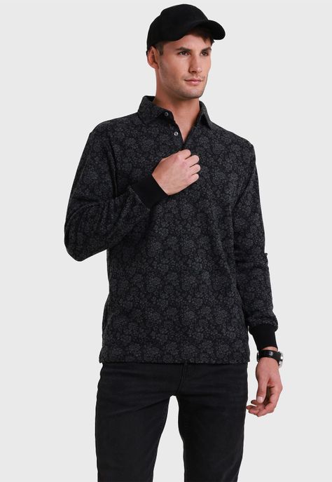 Polera Manga Larga Hombre Guy Laroche-0