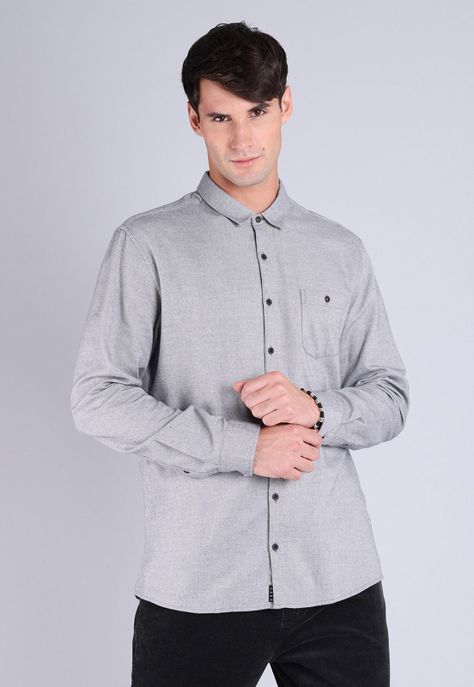 Camisa Manga Larga Hombre Soviet AISHF07GR-0