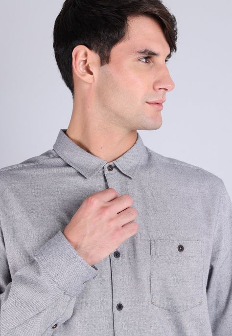 Camisa Manga Larga Hombre Soviet AISHF07GR-2