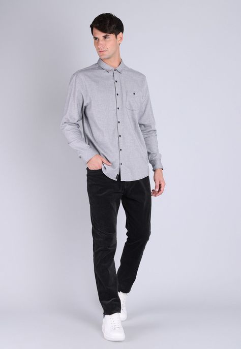 Camisa Manga Larga Hombre Soviet AISHF07GR-3