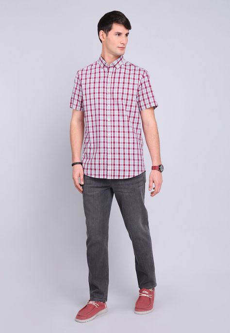Camisa Cuadros Manga Larga Guy Laroche GLBVF08RO-3