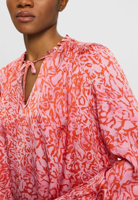 Blusa Con Lazo En Cuello Mujer Esprit-2