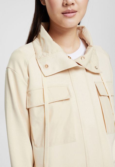 Chaqueta Holgada Con Cuello Mao Mujer Esprit-2