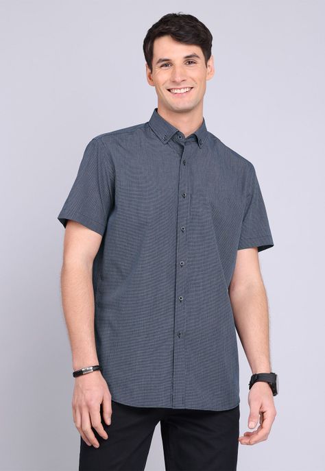 Camisa Cuadros Manga Corta  Guy Laroche GLBVF01NB-0
