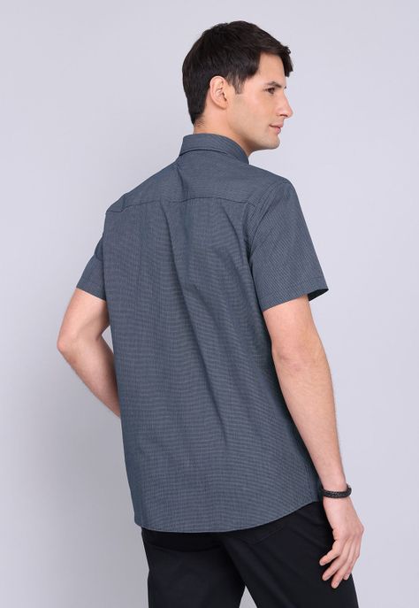 Camisa Cuadros Manga Corta  Guy Laroche GLBVF01NB-1