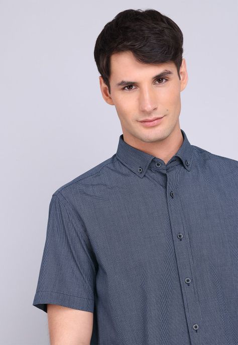 Camisa Cuadros Manga Corta  Guy Laroche GLBVF01NB-2