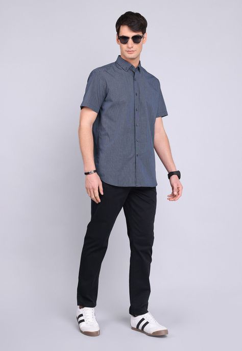 Camisa Cuadros Manga Corta  Guy Laroche GLBVF01NB-3