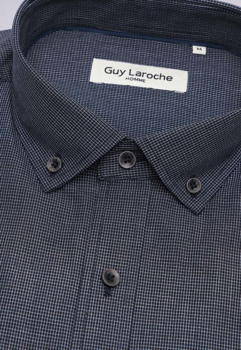 Camisa Cuadros Manga Corta  Guy Laroche GLBVF01NB-4