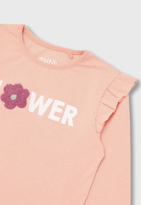 Polera Manga Larga Niña Osito OPOA654NA-2