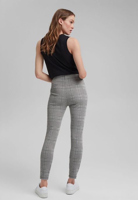 Pantalón Leggings Mujer A Cuadros Esprit-1
