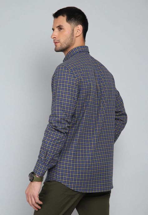Camisa Cuadros Manga Larga Guy Laroche GLBIF50NB-1