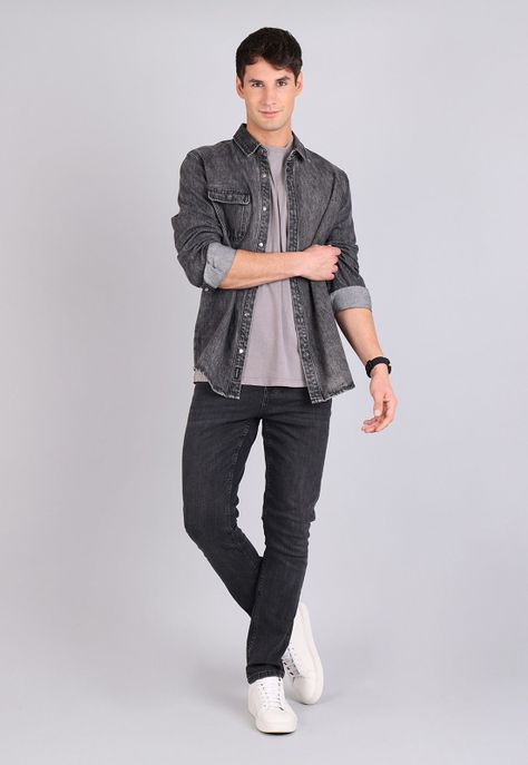 Camisa Oversize ML Hombre Soviet SCMH677NE-3