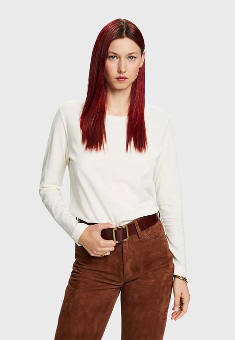 Polera Con Cuello Redondo Mujer Esprit-0