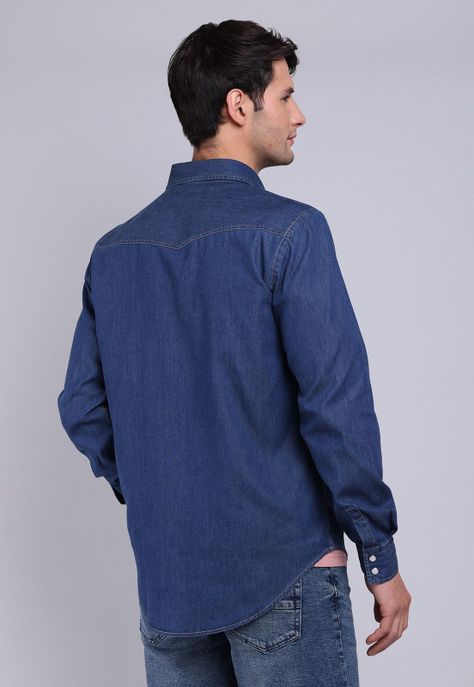 Camisa Denim Manga Larga Soviet BVSHF21NB-1