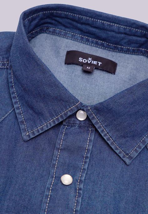 Camisa Denim Manga Larga Soviet BVSHF21NB-5