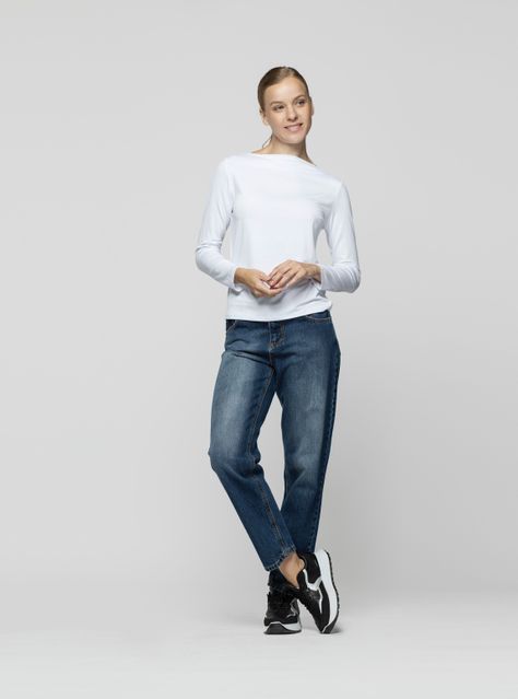 Polera Mujer Iris Blanco Lineatre-2