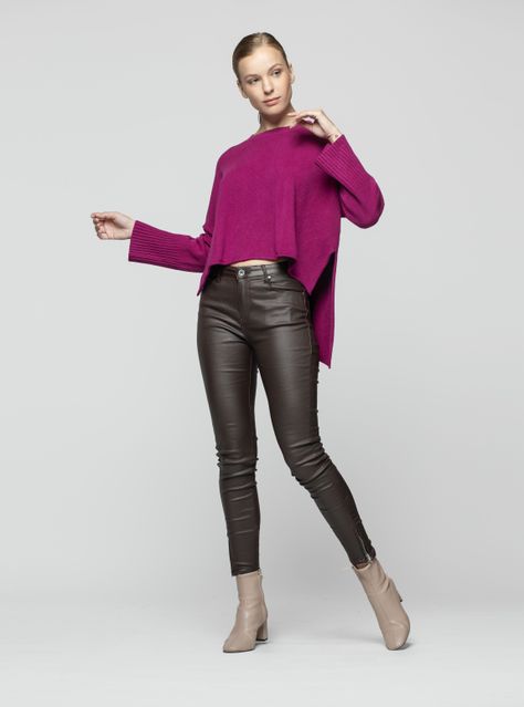 Sweater Mujer Xenia Morado Oscuro Lineatre-2