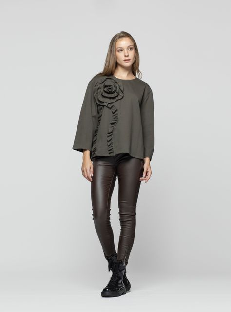 Polera Mujer Myra Verde Lineatre-2