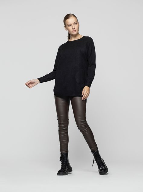 Sweater Mujer Tania  Negro Lineatre-0