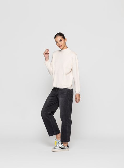Sweater Mujer Luna  Beige Lineatre-0