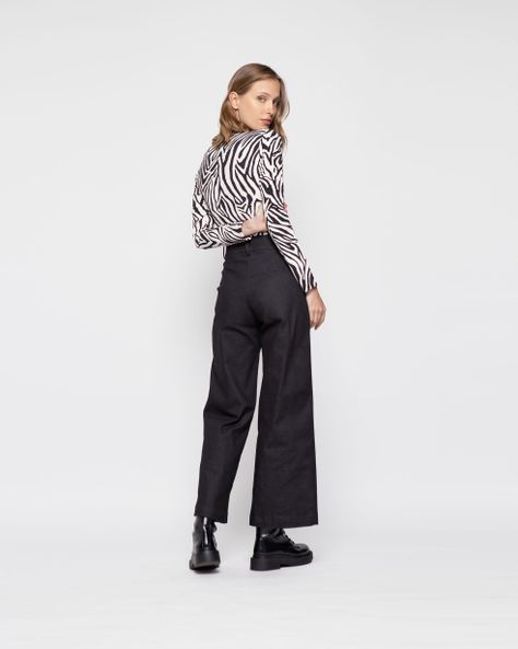 Pantalon Mujer Acacia Negro Ludovica-2