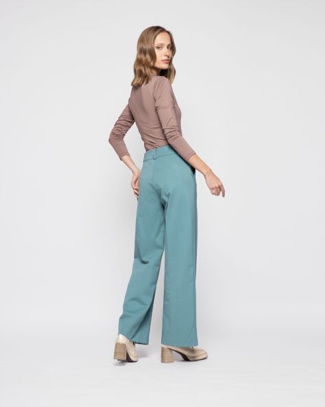 Pantalon Mujer Aleli Verde Menta Ludovica-2