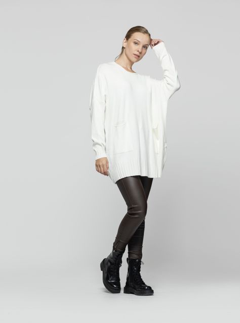 Sweater Mujer Mirian Blanco Lineatre-0
