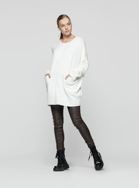 Sweater Mujer Mirian Blanco Lineatre-2