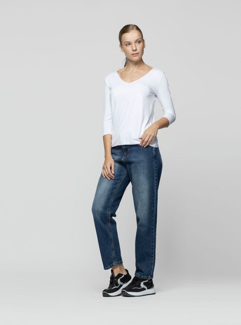 Polera Mujer Zina Blanco Lineatre-0