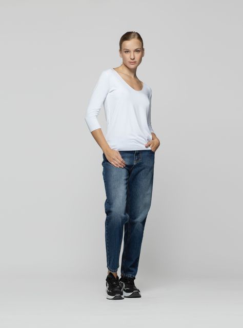 Polera Mujer Zina Blanco Lineatre-2
