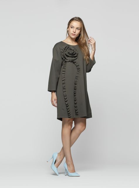 Vestido Mujer Alara Verde Lineatre-0