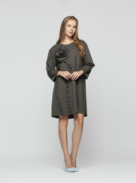Vestido Mujer Alara Verde Lineatre-1