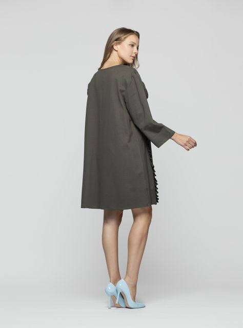 Vestido Mujer Alara Verde Lineatre-2