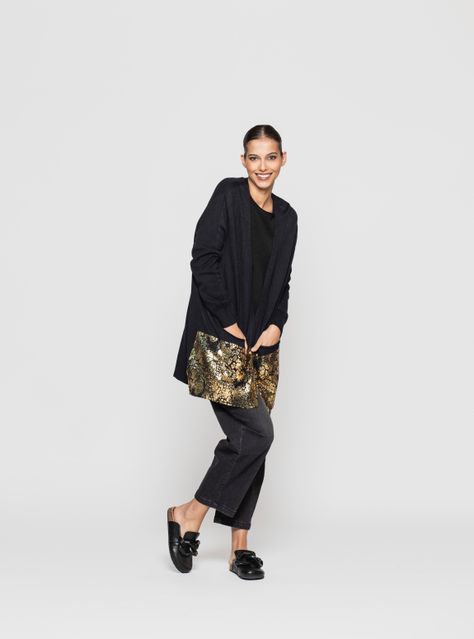 Sweater Mujer Ophira Negro Lineatre-1