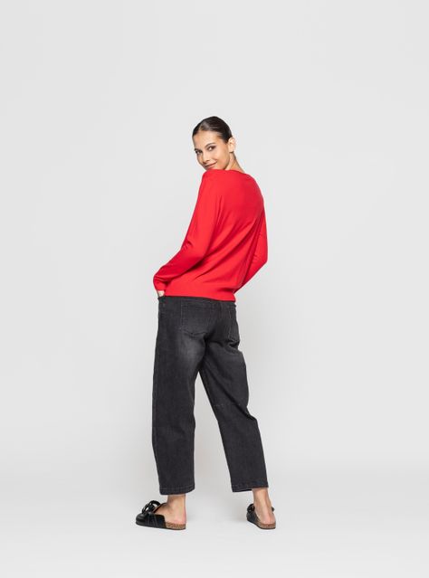 Sweater Mujer Aurea Rojo Lineatre-0