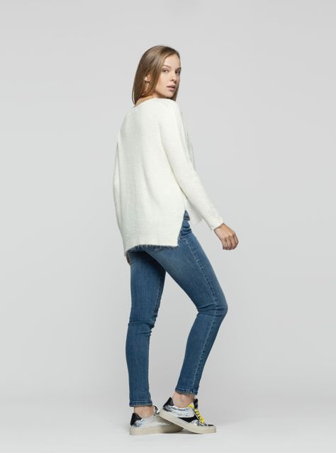Sweater Mujer Odalys Blanco Lineatre-1