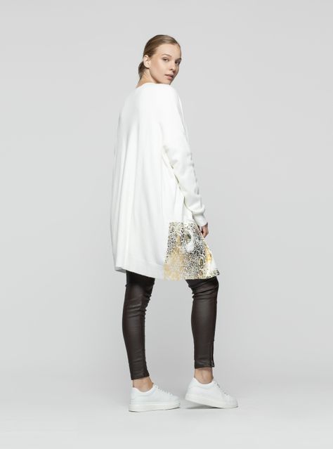 Sweater Mujer Ophira Blanco Lineatre-1