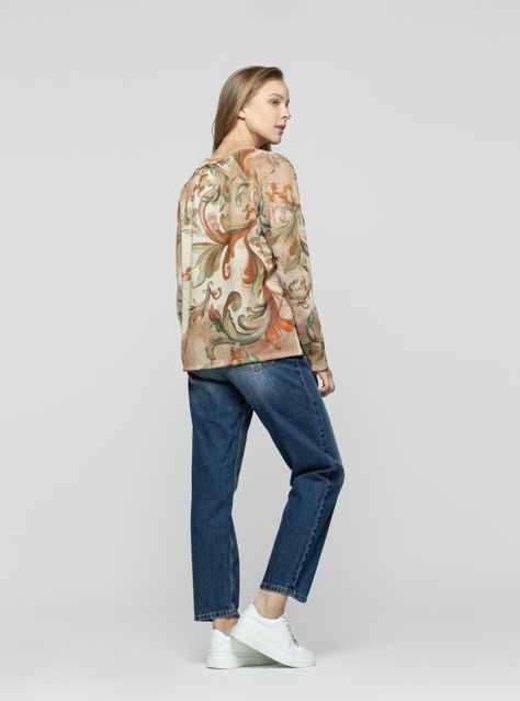 Polera Mujer Sarena Beige Lineatre-0