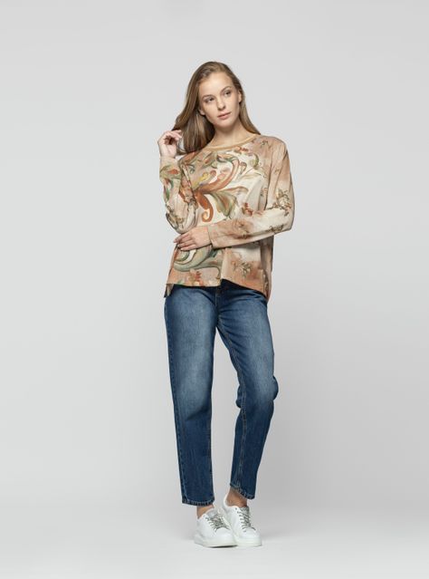 Polera Mujer Sarena Beige Lineatre-1