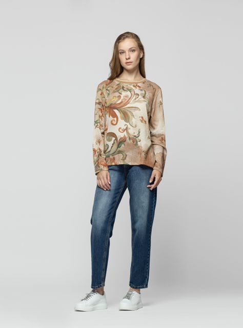 Polera Mujer Sarena Beige Lineatre-2