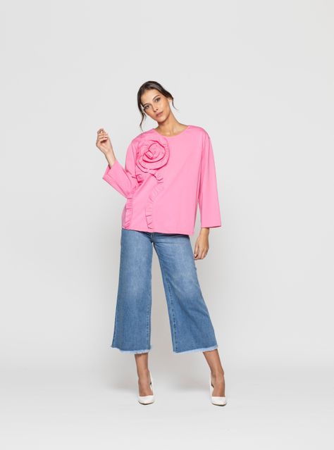 Polera Mujer Myra Fucsia Lineatre-0