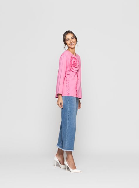 Polera Mujer Myra Fucsia Lineatre-2