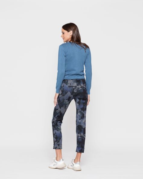 Pantalon Mujer Calendula Azul Marino Ludovica-2