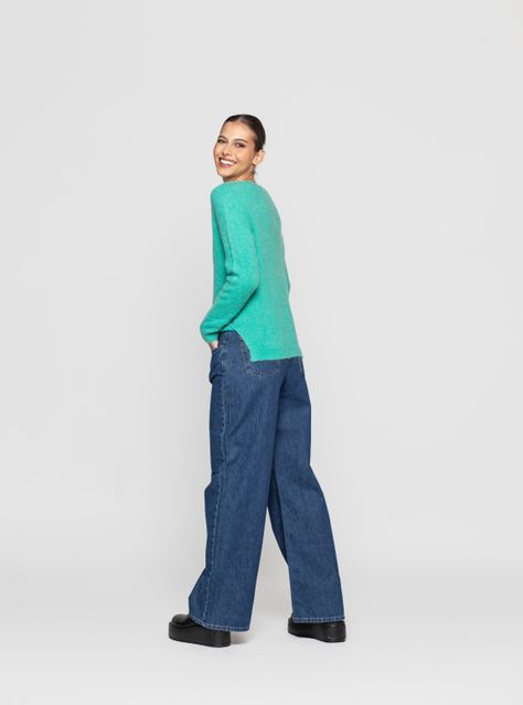 Sweater Mujer Paloma Verde Lineatre-1