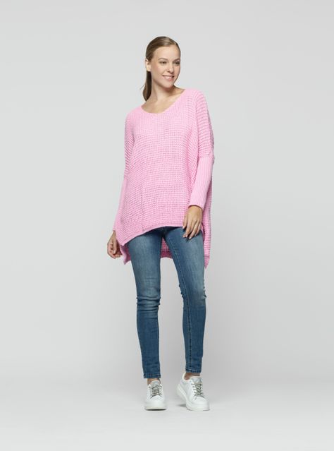Sweater Mujer Malina Rosado Lineatre-0