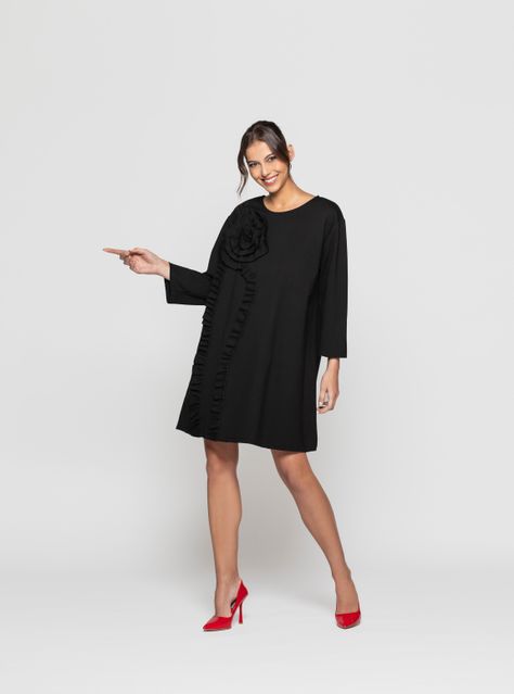 Vestido Mujer Alara Negro Lineatre-0
