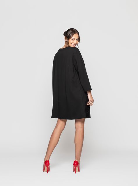 Vestido Mujer Alara Negro Lineatre-1