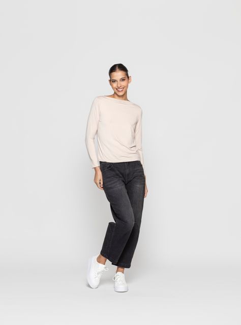 Polera Mujer Iris Beige Lineatre-2