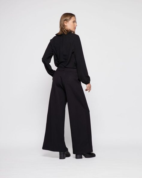 Pantalon Mujer Lobelia Negro Ludovica-2