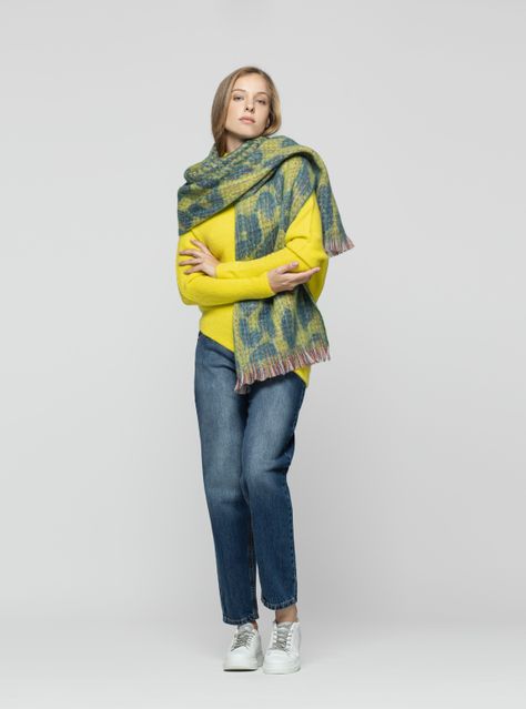 Echarpe Mujer Zamira Verde Pistacho Lineatre-1